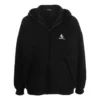 Mikina s kapucí na zip a vyšívaným logem „Black“ 674719TLVH81070