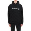 Mikina s kapucí Oversized Popover se skriptovým logem „Black White“ 674986TMVB51070