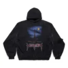 Mikina s kapucí Paris Moon bez kapes, oversized „Black Faded“ 744462TOVE31055