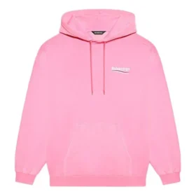 Mikina s kapucí Political Campaign, střední střih „Pink“ 600583TJVD45713