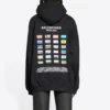 Mikina s kapucí Pride, volný střih „Black“ 651799TMVO31070