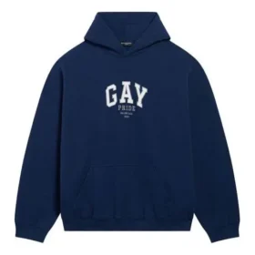 Mikina s kapucí Pride, volný střih „Navy“ 651799TLV548561