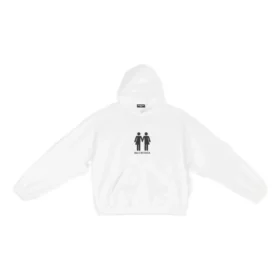 Mikina s kapucí Pride, volný střih „White“ 651799TMVO30904