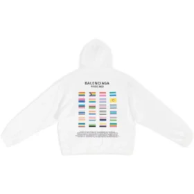 Mikina s kapucí Pride, volný střih „White“ 651799TMVO30904