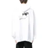 Mikina s kapucí s ručně kreslenou ikonou BB Icon, volný střih „White“ 620973TNVQ19040