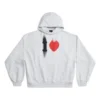 Mikina s kapucí s středním střihem „White“ 742603TOVH59081