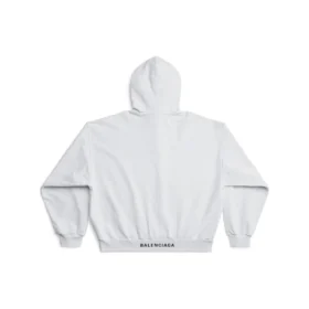 Mikina s kapucí s středním střihem „White“ 742603TOVH59081