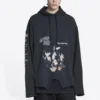 Mikina s kapucí Speed Hunters Upside Down Oversized „Black Faded“ 698156TMVD11000
