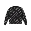 Mikina s kulatým výstřihem a celoplošným potiskem loga „Black White“ 724858T16651070