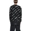 Mikina s kulatým výstřihem a celoplošným potiskem loga „Black White“ 724858T16651070