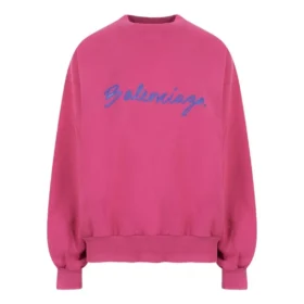 Mikina s kulatým výstřihem a nápisovým logem „Dark Fuchsia“ 697869TMVB50507