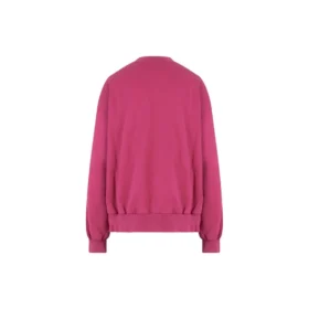 Mikina s kulatým výstřihem a nápisovým logem „Dark Fuchsia“ 697869TMVB50507