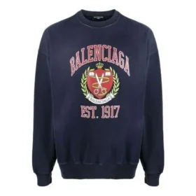 Mikina s kulatým výstřihem a potiskem loga univerzity Est. 1917 „Navy“ 676629TLV908067