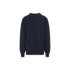 Mikina s kulatým výstřihem a univerzitním znakem „Navy“ 696226T32394640