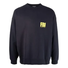 Mikina s kulatým výstřihem FBI „Navy/Yellow“ 676629TLVH14265