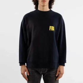 Mikina s kulatým výstřihem FBI „Navy/Yellow“ 676629TLVH14265