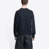 Mikina s kulatým výstřihem Worldwide Retail Therapy „Washed Black Yellow“ 676629TLVA91361