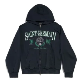 Mikina Saint Germain s celopropínacím zipem, s kapucí „Dark Blue“ 803264TRVO98065