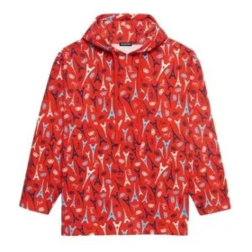 Mikiny s kapucí All Over Interlocked BB „Red“ 594576THV676400