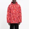 Mikiny s kapucí All Over Interlocked BB „Red“ 594576THV676400
