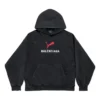 Mikiny s kapucí Balenciaga x Puma, střední střih „Black Faded“ 767877TTVA41041