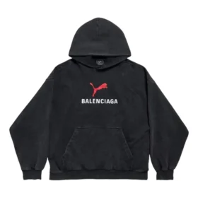 Mikiny s kapucí Balenciaga x Puma, střední střih „Black Faded“ 767877TTVA41041