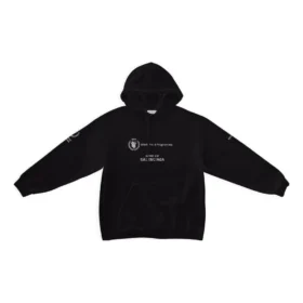 Mikiny s kapucí Balenciaga x WFP, střední střih „Black“ 600583TMVL11070