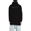 Mikiny s kapucí Balenciaga x WFP, střední střih „Black“ 600583TMVL11070