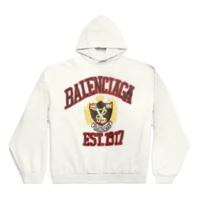 Mikiny s kapucí DIY College „White“ 744463TOVK29012