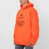 Mikiny s kapucí „Hi My Name Is“ „Fluorescent Orange Black“ 651799TKVK57513