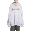 Mikiny s kapucí Metallica Oversized Fit „Dirty White Orange“ 697879TMV890901