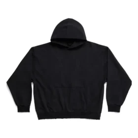 Mikiny s kapucí, střední střih „Black Faded“ 742603TOVF39034