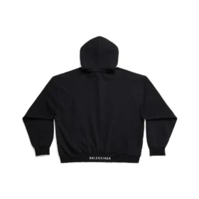 Mikiny s kapucí, střední střih „Black Faded“ 742603TOVF39034