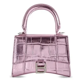 Mini Hourglass taška s horním uchem ve tvaru přesýpacích hodin „Lilac“ 664676-1S4NY-5304