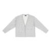 Mini kardigan s celoplošným logem „Light Grey White“ 699822T32331461