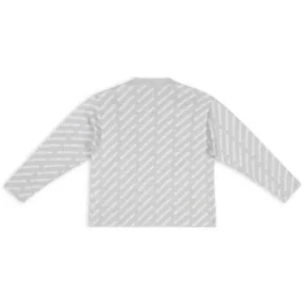 Mini kardigan s celoplošným logem „Light Grey White“ 699822T32331461