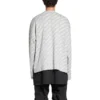 Mini kardigan s celoplošným logem „Light Grey White“ 699822T32331461