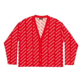 Mini kardigan s celoplošným logem „Red White“ 699822T32336090