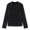 Mini svetr s celoplošným potiskem „Black“ 730402TNVQ91073