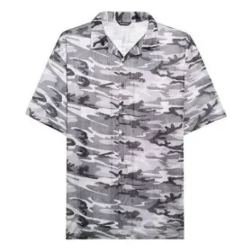 Mřížkované tričko s kamuflážovým vzorem „Grey“ 647651TJLC51240