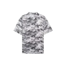 Mřížkované tričko s kamuflážovým vzorem „Grey“ 647651TJLC51240
