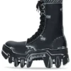 Šněrovací kozačky Bulldozer „Black Outline Calfskin“ 672502WBEF21090