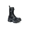 Šněrovací kozačky Bulldozer „Black Outline Calfskin“ 672502WBEF21090