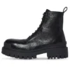 Šněrovací kozačky Strike „Black Lambskin“ 590974WAD401000