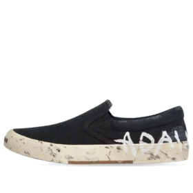 Nízké nazouvací boty Paris „Washed Black Cotton“ 710297W3RR51099