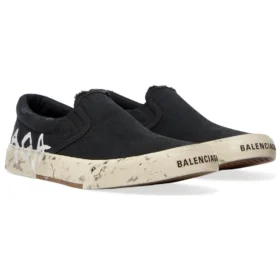 Nízké nazouvací boty Paris „Washed Black Cotton“ 710297W3RR51099
