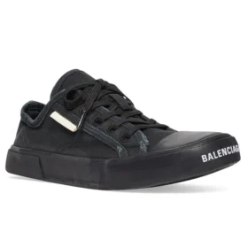 Nízké tenisky Paris „Black Destroyed Cotton and Black Rubber“ 688754W3RP21010