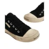 Nízké tenisky Paris „Black Destroyed Cotton and White Rubber“ 688757W3RC21090