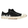 Nízké tenisky Paris „Black Destroyed Cotton and White Rubber with Graffiti“ 688754W3RR51099