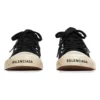 Nízké tenisky Paris „Black Destroyed Cotton and White Rubber with Graffiti“ 688754W3RR51099